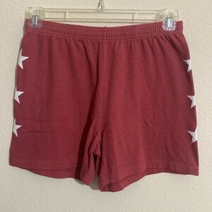 MONROW Women's Star Prints Light Weight Vintage Style Sweatshorts Size S